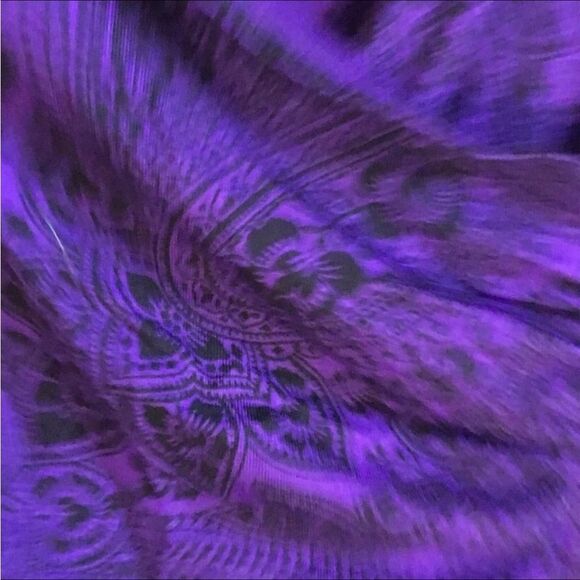 Dana Buchman purple asymmetrical wrap paisley top fairycore witchy whimsygoth - Picture 5 of 5